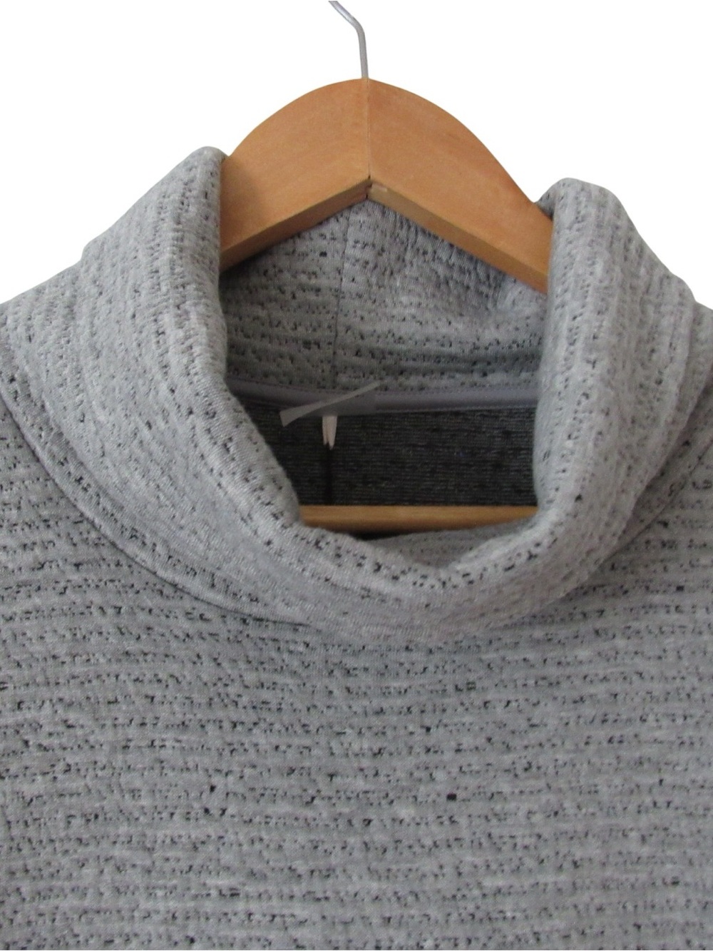 Calia Lunar Jacquard Funnel Neck Sweater Large Gray Comfort Travel Pullover - Picture 3 of 9